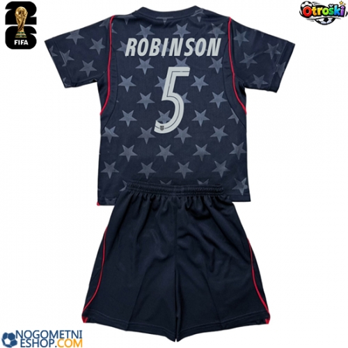 Otroški Nogometni dresi Združene države Antonee Robinson #5 Gostujoči SP 2026 Kratek Rokav (+ Kratke hlače)